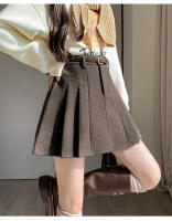 Falda Mini Plisada De Lana Para Mujer Estilo Callejero Invierno Prepa Escuela Kawaii Saias A-Line Corta Con Shorts - details 9