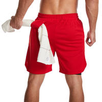 GITF Shorts De Entrenamiento Para Hombres 2-en-1 Running 7 Pulgadas Secado Rápido Gimnasio Deporte Fútbol Algodón Sólido Talla Verdadera - details 15