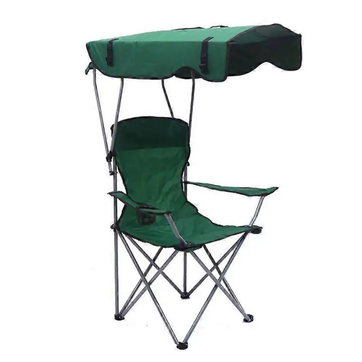 Outdoor folding chairs with shade, portable folding flaring chairs - 1