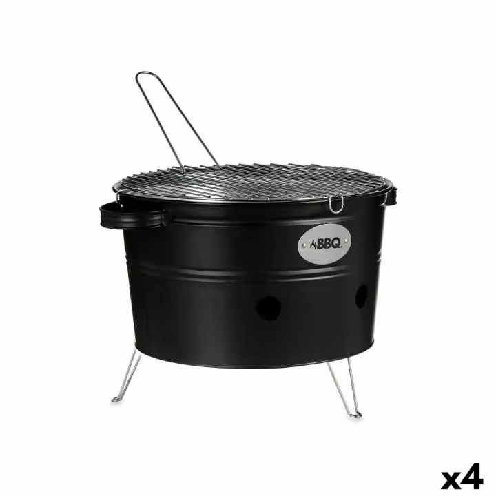 Barbacoa Portátil Hierro Zinc 35 x 21 x 42 cm (4 Unidades) - 1