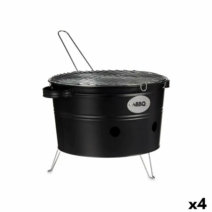 Barbacoa Portátil Hierro Zinc 35 x 21 x 42 cm (4 Unidades) - 1