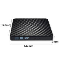 Unidad óptica para ordenador portátil, memoria externa delgado con USB 3.0 DVD, RW con quemador y lector de CD, reproductor bandeja para PC - details 9