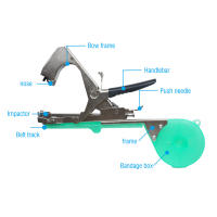 Máquina De Atado Manual Con 6 Roll De Cintas +1 Caja De Estornudos Herramienta De Atado Para Plántulas De Uva Y Pepinos Metal Bypass - details 6