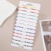 Juego De 12 Pulseras De Moda Con Patrón De Cruz Y Granulados Multicolor Para Mujer Set De Pulseras De Fiesta Temperamento - details 0