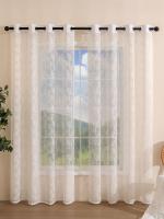 Cortinas Blancas Francesas De Tela Seda Texturizada Beige 84 Pulgadas Largas 1 Panel Para Sala De Estar Translúcidas Y Elegantes - details 0