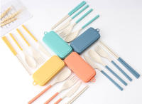Juego De Cubiertos Portátil Desmontable 4 Piezas Cuchillo Cuchara Tenedor Palillos Set De Cocina Para Viajes Picnics Camping - details 5