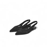 HLuna Bailarinas planas trenzadas de diseño de encaje en color oro plata beige negro con pulsera elástica al tobillo yz24-052 - details 6