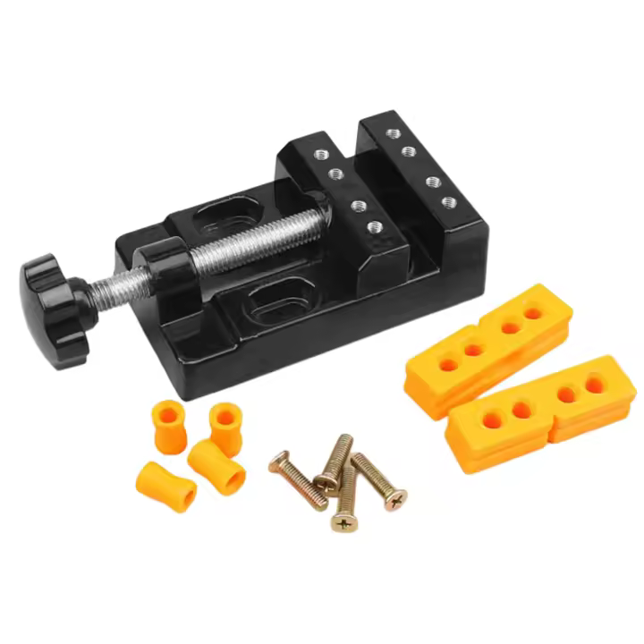 Herramienta De Reparación De Relojería 57mm Alicate Plano Para Madera Aleación De Aluminio Mini Torno vice Para Walnut Amber DIY - 1