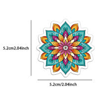 50PCS Pegatinas De Mandala Florales Resistentes Al Agua Para Decoración De Portátil Patineta Y Equipaje Tamaño 3-6cm Cada Pieza - details 1