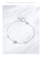 Zenyth-pulsera de Cadena con Letra de Amor Romántica para Mujer, Plata de Ley 925 Auténtica de alta calidad, regalo del Día de San Valentín - details 7