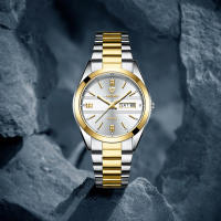 Reloj De Pulsera De Acero Inoxidable Para Hombres Y Mujeres Reloj De Cuarzo Moda Impermeable Con Calendario Reloj De Mano Dorada Lujo Resistente Al Choque - details 12