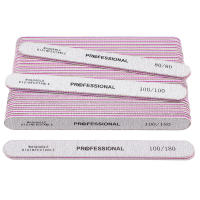 Juego De 5/10 Piezas De Archos Profesionales Rectos Para Manicura Con 100/180 Gruesura De Papel De Hierro Herramientas De Pulido Doble Cara Para Uñas - details 5