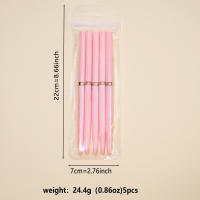 Set De 5 Pinceles De Uñas Rosa Para Arte De Uñas Y Dibujar Con Tamaño Elongado De 7/9/11/15/25mm Herramienta Profesional Para Manicura Y Gel UV - details 0
