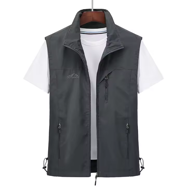 Chaleco De Pesca Casual Rápido Secado Multifuncional De Diseño Delgado Con Bolsillos Para Montañismo Trabajo Ropa Exterior - 1