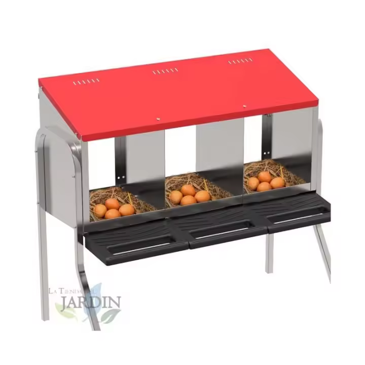 Suinga Nido de Gallinas con Patas y Bandeja de Plástico para Fácil Limpieza - Modelo 82x47x77 Cm - 1