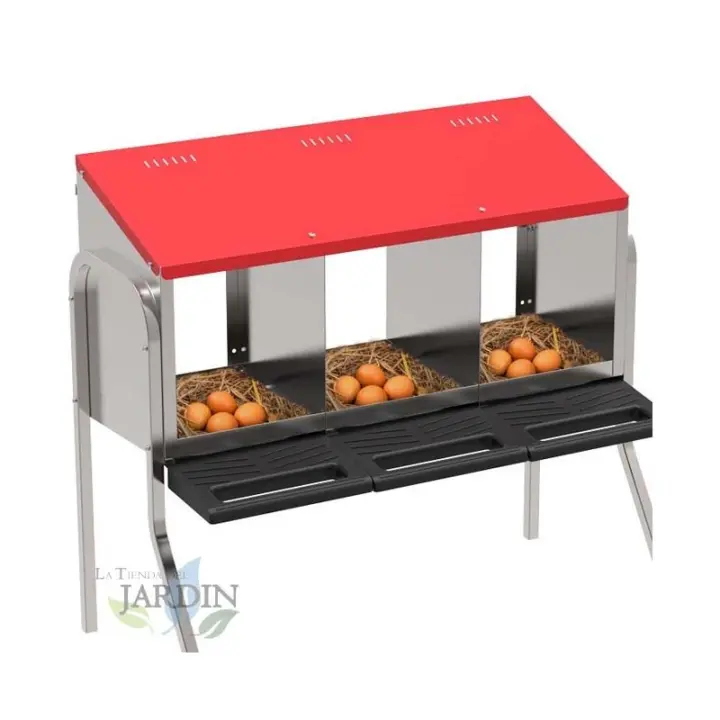 Suinga Nido de Gallinas con Patas y Bandeja de Plástico para Fácil Limpieza - Modelo 82x47x77 Cm - 1