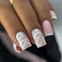 24Pcs Uñas Postizas De Ballet Blancas Con Gradiente Full Cover Art Nails Presión En Uñas Artificiales Acrílicas Removibles Para Fiesta - details 32