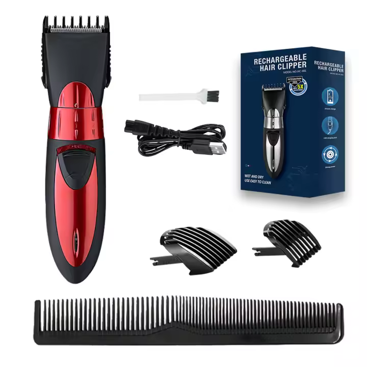 BIT Cortadora de pelo profesional inalámbrica para hombres, recargable, lavable, totalmente impermeable, máquina de corte de pelo sin cables con hoja de acero, velocidad y longitud ajustable. - 1