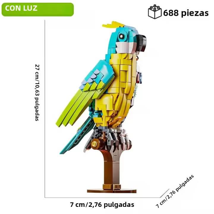 Juego De Construcción Mecánica De Animal Mariposa Rana Cocodrilo Perro Building Blocks Luz De Manta Ray Regalo De Juguete Para Niños - 1