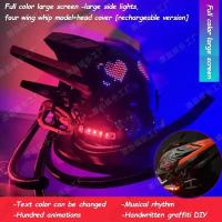 Máscara De Cosplay Punk Cyberpop Con Luz Y Pantalla De Subtítulos Rolling Mecha Soldado Tecnología Control Por App Regalo De Navidad Para Hombres Y Mujeres - details 30