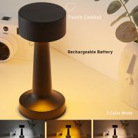 Lámpara De Mesa Recargable USB De Metal Con Puntos Táctiles LED Para Decoración De Habitación Barra De Restaurantes Luz De Ambiente Nocturna - details 1
