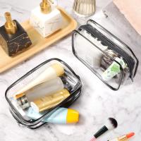 12 Piezas Bolsa de Cosméticos Transparent PVC with Cremallera Bolsa de Transporte de Artículos de Toque Transparente Bolsa de Maquillaje Cosmético Bolsa de Maquillaje Impermeable Estuche Organizador de Plástico de Vinilo para Baño de Vacaciones (Middle) - details 6