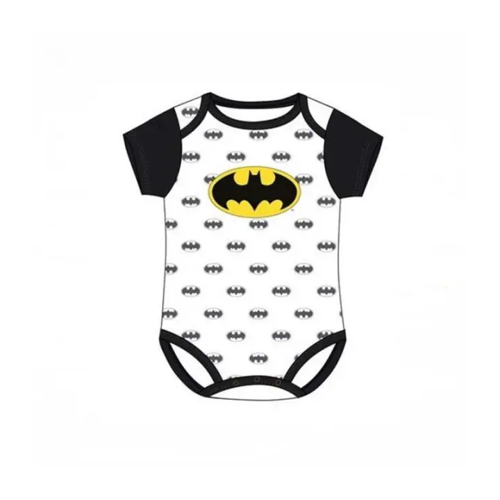 Body Bebé DC Comics Batman 100% Algodón Mangas Cortas Estampado Frontal Stamina - 1