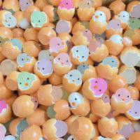 20Pcs Decoraciones De Huevo De Pascua Con Micro Paisaje De Pollo Luminoso Juguetes De Niños Decoración De Pascua DIY Regalos Figuras De Miniatura De Heno - details 0