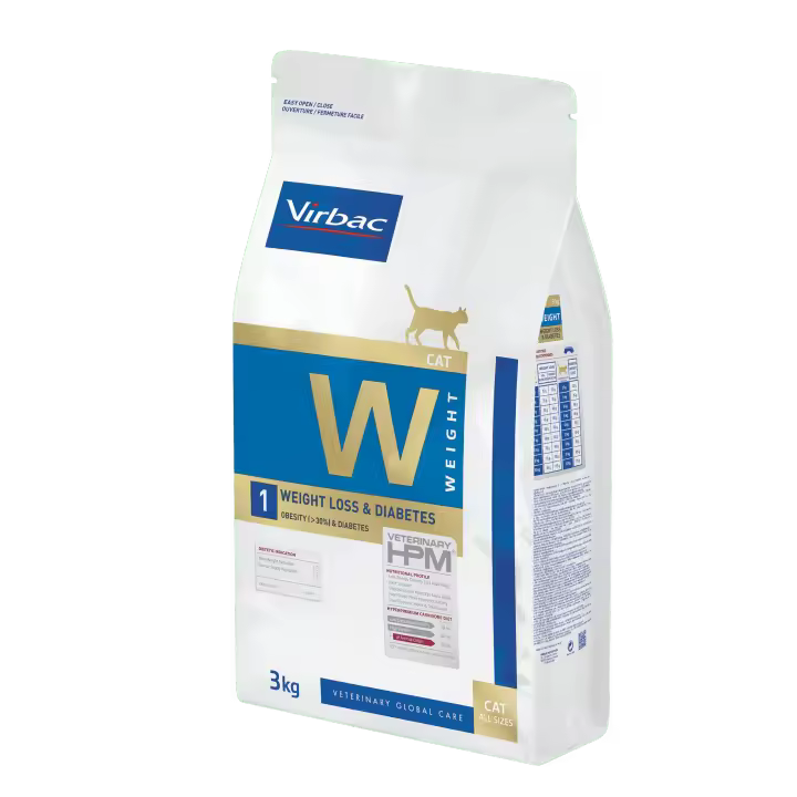 Virbac W1 Veterinary HPM Weight Loss & Diabetes Pienso para Gatos - 1