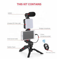 Kit De Vlog Para Smartphone Con Trípode Soporte Microfono Mini Luz De Rellenado LED Para TikTok Transmisiones En Vivo YouTube - details 14