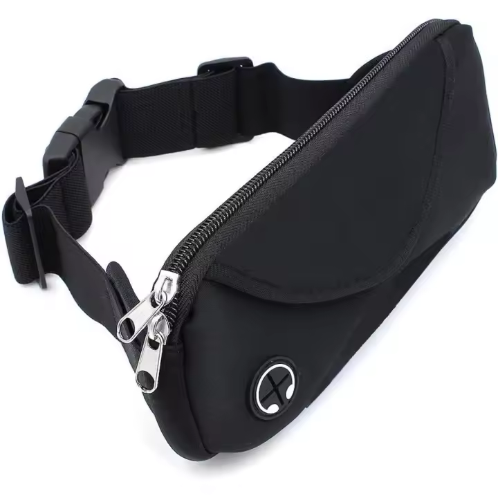 Riñonera con correa ajustable para senderismo, impermeable, para hombre y mujer, para correr, con orificio para auriculares, para pasear al perro o para el gimnasio - 1