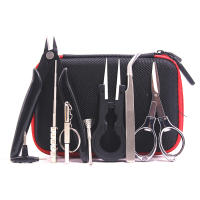 Kit De Herramientas Para Vape 9 En 1 Mini Billetera De Vape Con Jig De Bobina Aretes Y Tijeras Herramientas De Reparación Para Cigarrillos Accesorios De Vape - details 0
