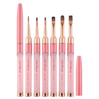 Set De Pinceles Para Uñas Rosa 6 Estilos Línea De Pintura Artística Acrílica Delgada Herramientas De Manicura Para Gel UV - details 0