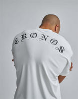 Camiseta De Algodón Grande Para Hombre Deportiva De Verano Camiseta De Fitness Con Estampado Letter O-Neck Manga Corta Para Gimnasio Y Ejercicio - details 7