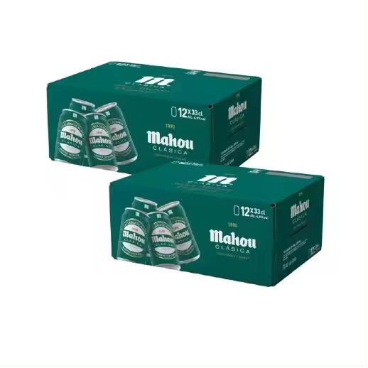 CERVEZA CLASICA MAHOU LATA 33 CL P-12 TOTAL 7.92 LITRO 2CAJA - 1