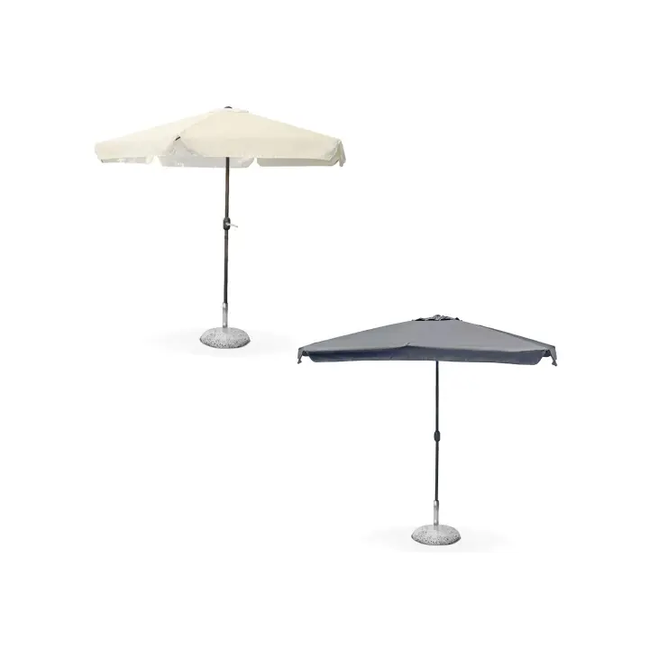 Mediawave Tienda Sombrilla Redonda SOLARA Central Pole 6 listones 2,7 Mt Muebles de Jardín pool - 1