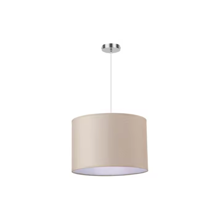 Fabrilamp - Colgante Chanza 1xe27 Cromo/beis Regx30x30 Cm - 1
