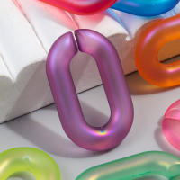 AB Colorful 15pcs Anillos Ovalados De Acrílico 30mm Para Crear Joyas DIY Pulseras Collares Cadenas De Gafas Accesorios - details 4