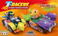 T-RACERS Serie Color Rush – Colección Completa de la serie Color Rush de T-Racers. Coches y pilotos coleccionables. desmontables por partes y con piezas intercambiables. - details 0