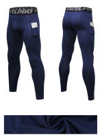 Pantalones De Entrenamiento De Veludo Para Hombre Con Bolsillo Térmicos Estrechos Para Correr En Otoño E Invierno - details 11