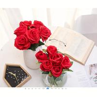 20pcs Arreglo De Rosas Artificiales Realistas Para Bodas Cumpleaños Y Más Decoración Floral Para El Hogar Y Arreglo De Flores - details 5