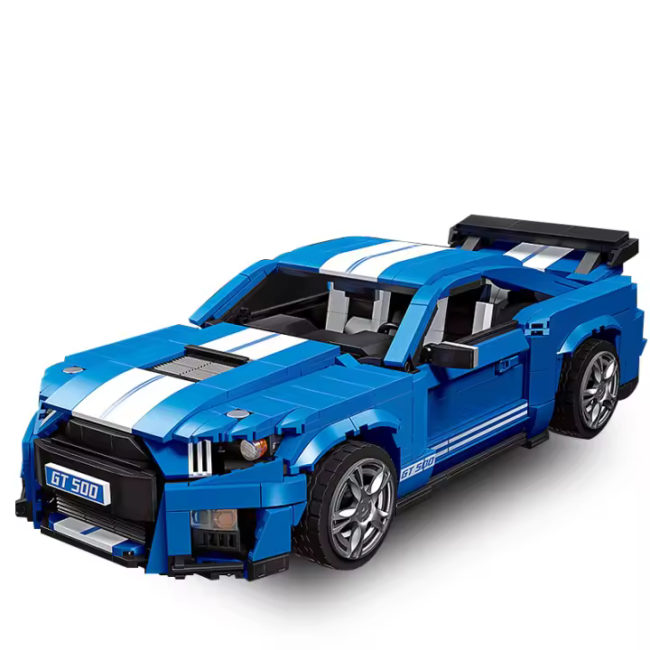Bloques De Construcción De Carreras Deportivas High-Tech Mustang GT500 Modelo De Coche Para Decoración De Escritorio Juguete Educativo Para Niños Regalos Para Niños De Edad Varía ABS Ambientalmente Amigable 1494 Piezas - 1