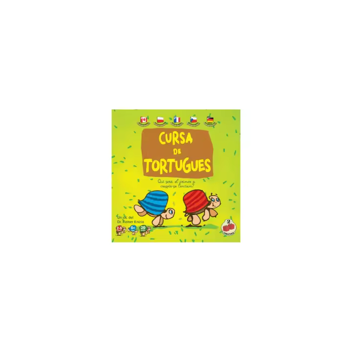 2Tomatoes Games | Cursa de Tortugues | Juego de Tablero Infantil | Mecánicas de Card Drafting | 2-5 Jugadores | 15-20 Minutos | Divertido | Estrategia | Catalán  | Temática de Animales y Carrera - 1