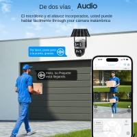 Cámara De Seguridad V380 Dual Lente 4G Con Visión Nocturna Y Detección De Humanos Impermeable 8MP 4K Batería CCTV Monitor Solar PIR - details 9