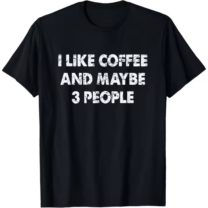 Camiseta de Manga Corta, 100% Algodón, Ropa Unisex para Hombres y Mujeres en 5 Tallas, Camiseta Negra, Cuello redondo con estampado. - 1