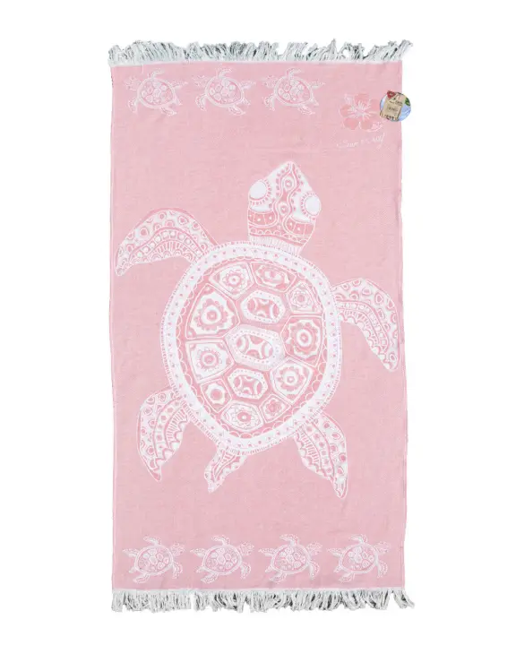 SUN & SURF Fouta de Playa Individual JACQUARD 100% Algodón 90x170 cm - Toalla Ligera y Versátil Tipo Pareo Ultra Suave Colores Suaves - 1