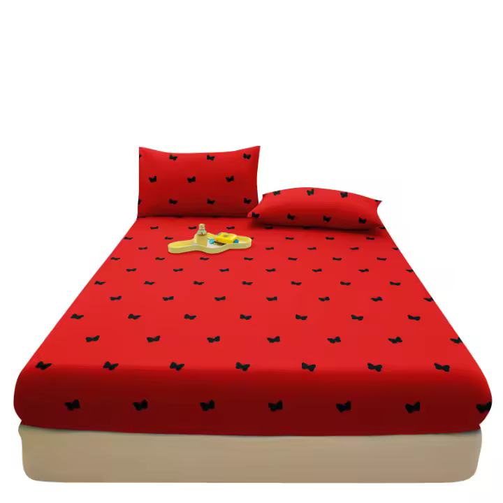 Sábana Ajustada Moderna Y Sencilla Con Estampado De Mariposa Mate Cobertura De Cama Sin Almohadillas De Dormitorio - 1