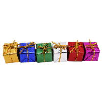 12PCS Caja De Regalo De Navidad Miniatura 1/12 Escala Resina Simulación Para Niños Decoración De Escritorio Hogar Jardín Coche Casa De Muñecas - details 8