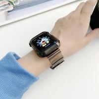 Carcasa Transparente + Correa Para Apple Watch Series 9 8 7 6 SE 5 Compatible Con Iwatch 3 Correa De Plástico 38mm 40mm 42mm 44mm 45mm 49mm - details 3