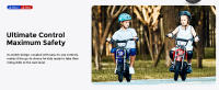 isinwheel A12 Moto Eléctrica para Niños, Motor 350W, Batería 36V 5.2AH, Neumáticos de 12 Pulgadas, Velocidad Máxima de 25 km/h, Autonomía de 22 km, 3 Modos de Velocidad, Doble Amortiguador, Freno de Manillar + Freno de Estacionamiento en la Rueda Trasera - details 1